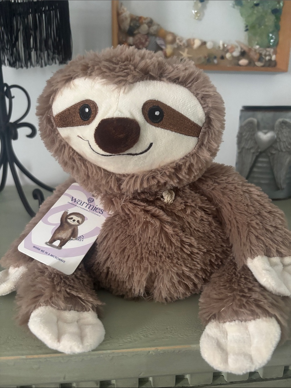 Plush Sloth Stuffed Animal - Brown Cozy Heatable Toy